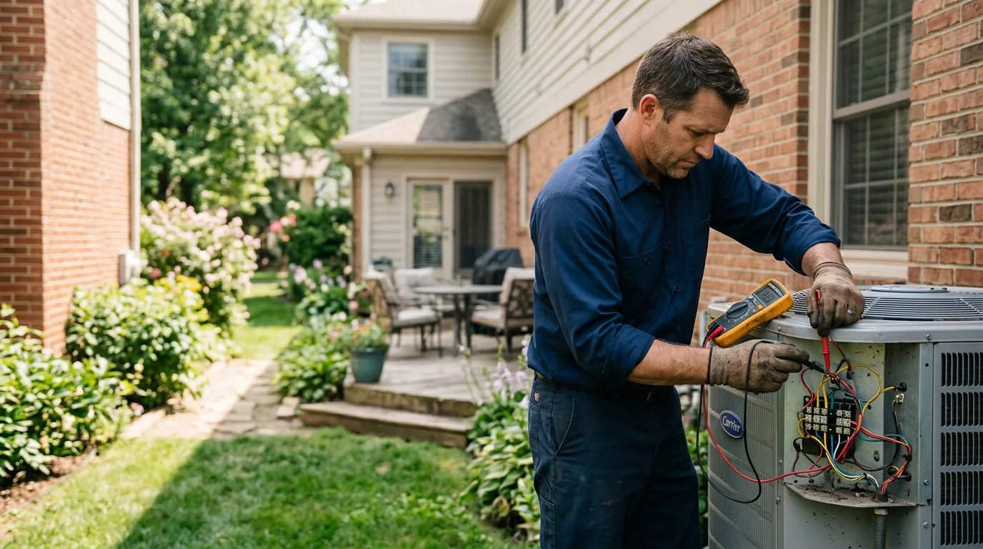 HVAC technician working near Rushville, MO